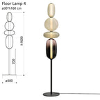 Stacked Orb Glass Pendant with Mixed Surface | Thrascher