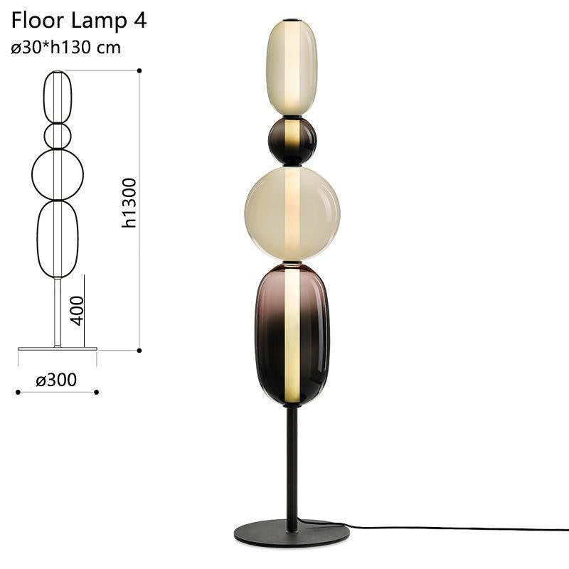 Stacked Orb Glass Pendant with Mixed Surface | Thrascher