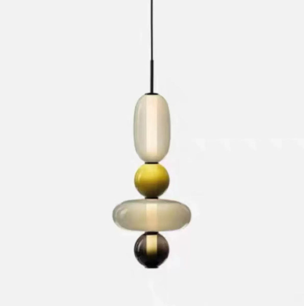 Stacked Orb Glass Pendant with Mixed Surface | Thrascher