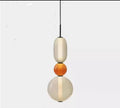 Stacked Orb Glass Pendant with Mixed Surface | Thrascher