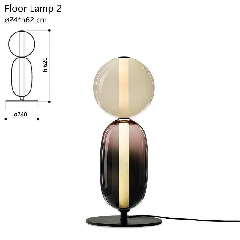 Stacked Orb Glass Pendant with Mixed Surface | Thrascher
