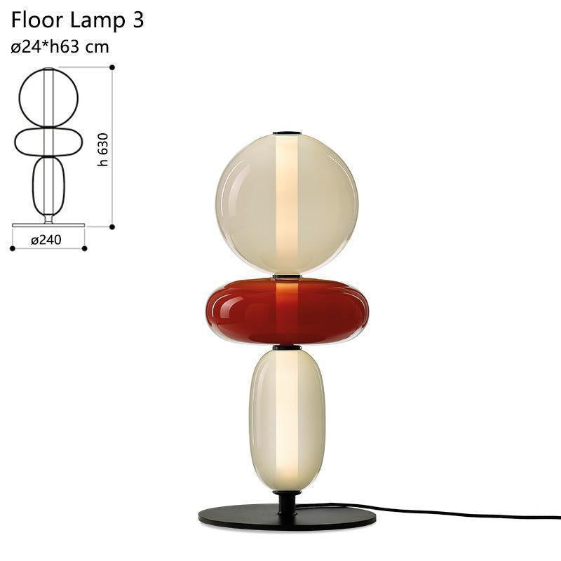Stacked Orb Glass Pendant with Mixed Surface | Thrascher