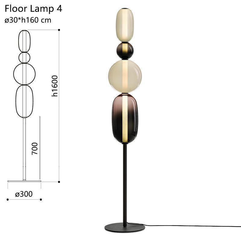 Stacked Orb Glass Pendant with Mixed Surface | Thrascher