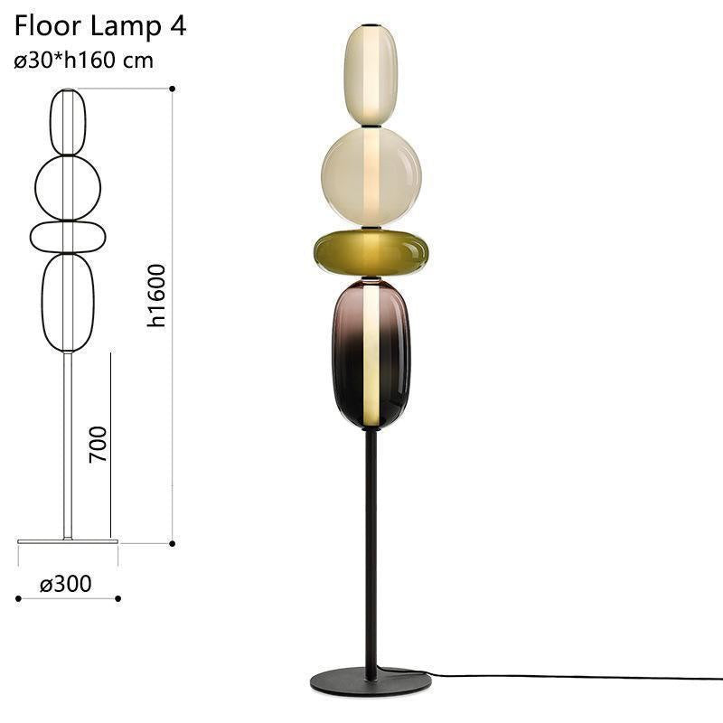 Stacked Orb Glass Pendant with Mixed Surface | Thrascher