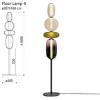 Stacked Orb Glass Pendant with Mixed Surface | Thrascher