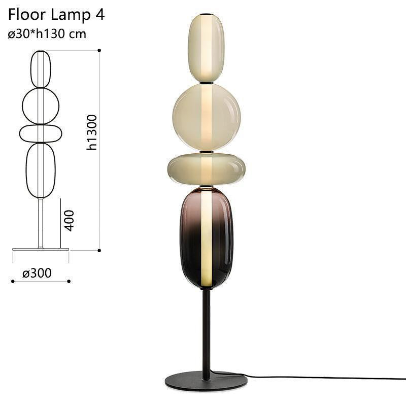 Stacked Orb Glass Pendant with Mixed Surface | Thrascher