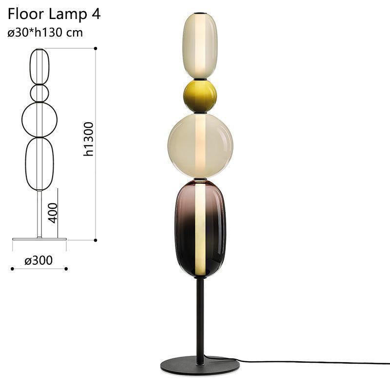 Stacked Orb Glass Pendant with Mixed Surface | Thrascher