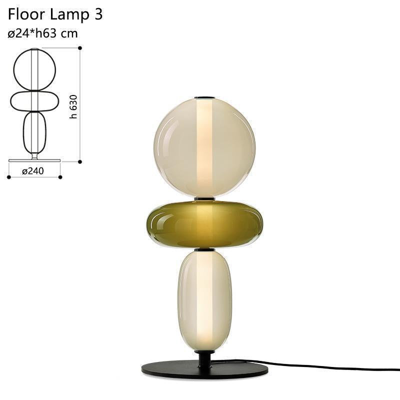 Stacked Orb Glass Pendant with Mixed Surface | Thrascher