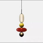Stacked Orb Glass Pendant with Mixed Surface | Thrascher