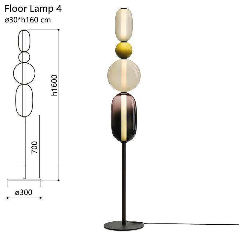 Stacked Orb Glass Pendant with Mixed Surface | Thrascher