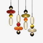 Stacked Orb Glass Pendant with Mixed Surface | Thrascher
