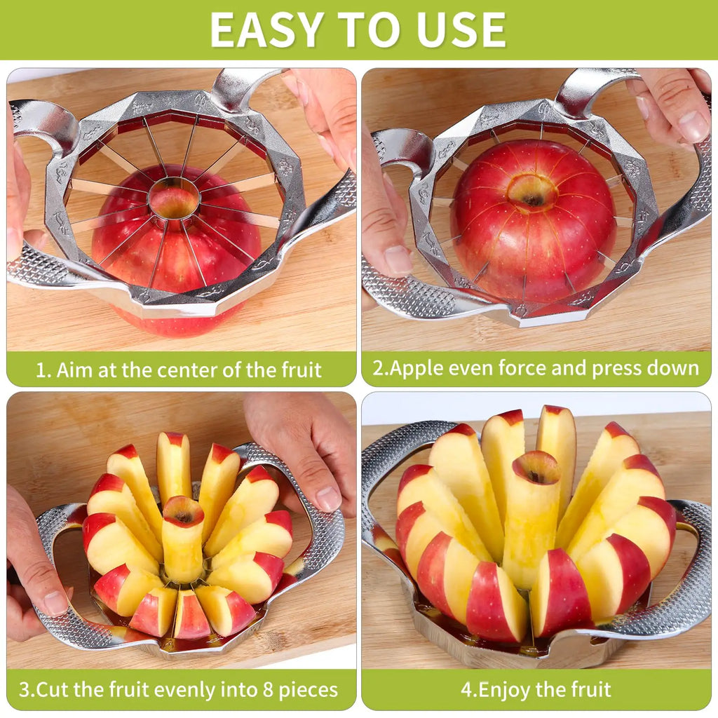 Heavy Duty Stainless Steel Apple Slicer and Fruit Cutter, 12 Blades, 20cm x 12cm
