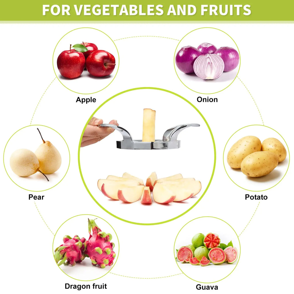 Heavy Duty Stainless Steel Apple Slicer and Fruit Cutter, 12 Blades, 20cm x 12cm