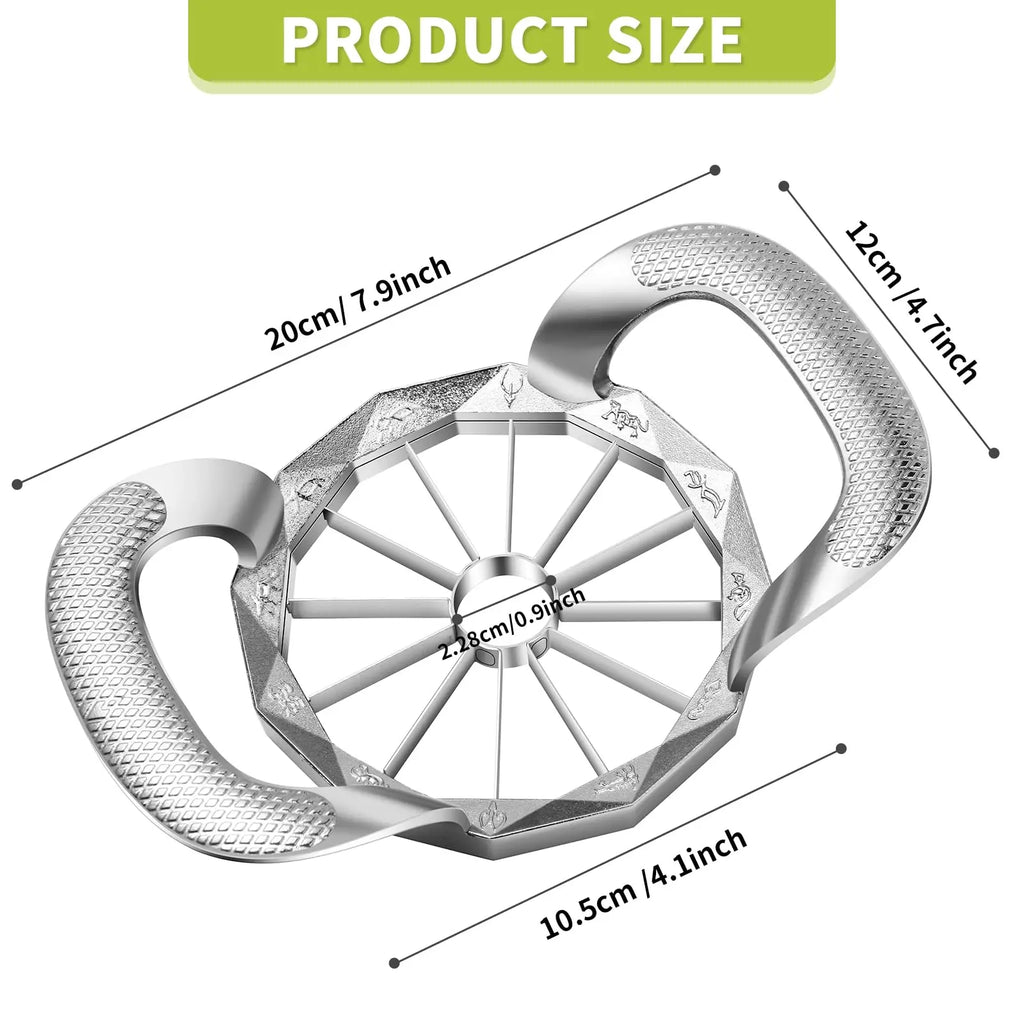 Stainless Steel Apple Slicer with 12 Blades, Corer and 20cm x 12cm Size, view 3