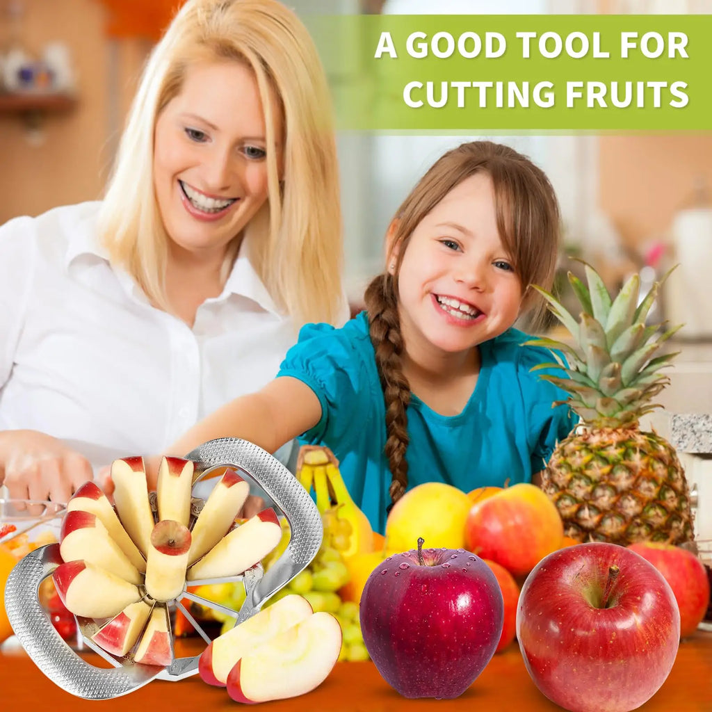 Stainless Steel Apple Slicer with 12 Blades, Corer and 20cm x 12cm Size, view 6