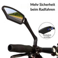 Stainless Steel Bicycle Mirror, 360° Adjustable, Left or Right Mount