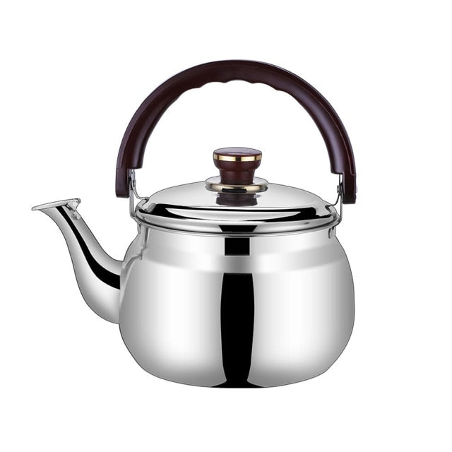 Thick-Walled Stainless Steel Whistling Stovetop Kettle, 0.6–2.7 L