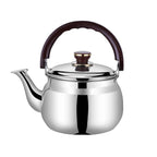 Thick-Walled Stainless Steel Whistling Stovetop Kettle, 0.6–2.7 L