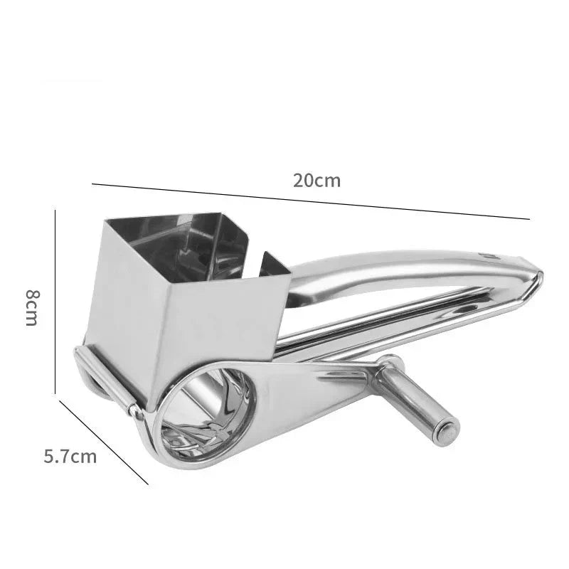 Stainless Steel Cheese Grater with Interchangeable Cutters, view 2