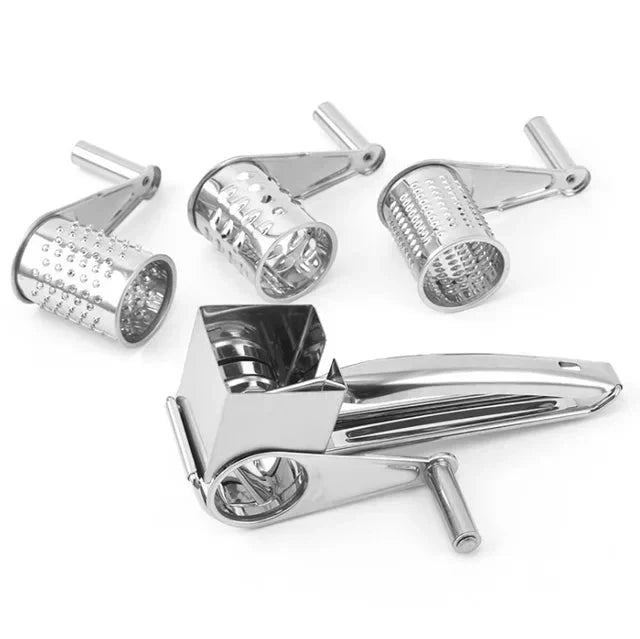 Stainless Steel Cheese Grater with Interchangeable Cutters, view 7