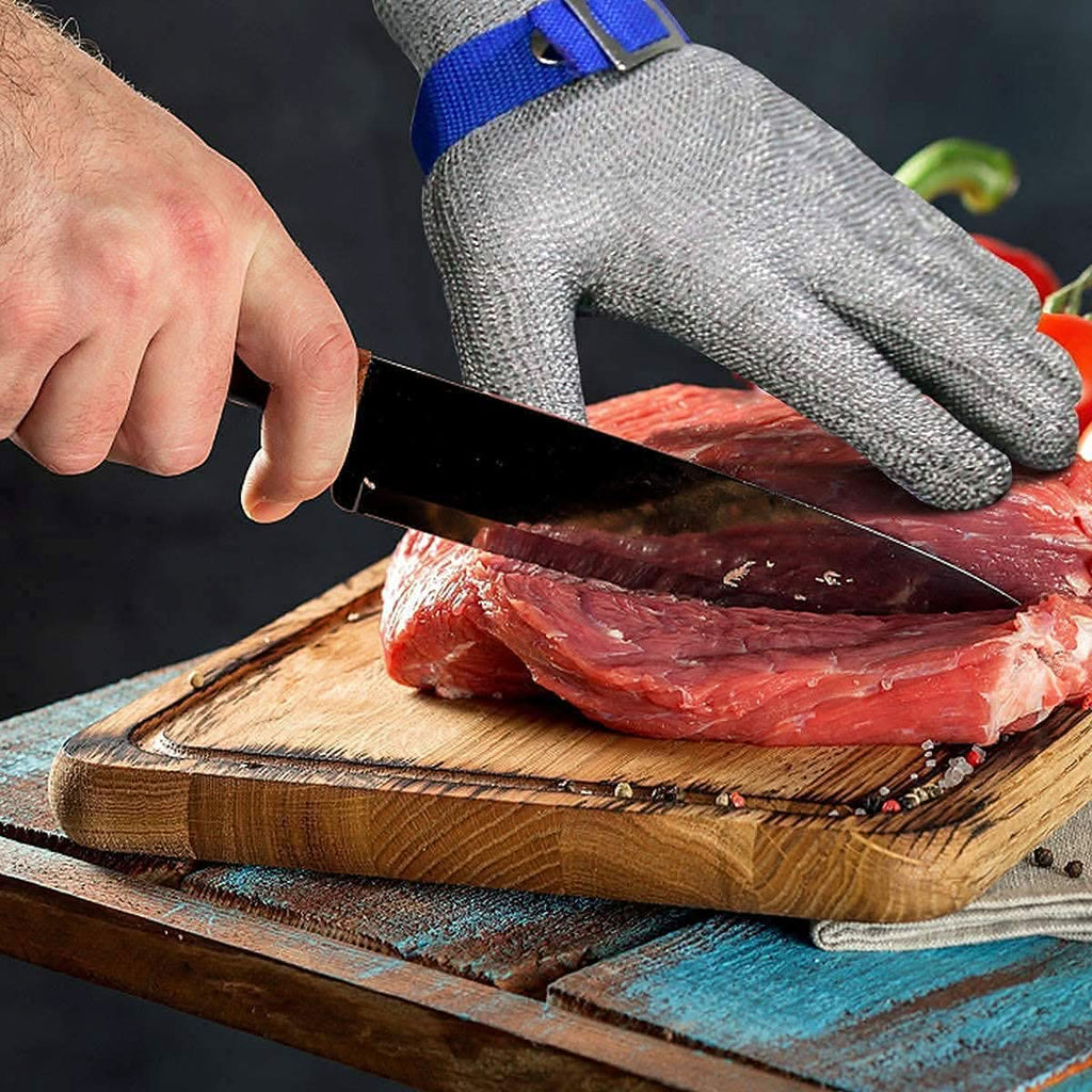 Stainless Steel Cut-Resistant Safety Gloves for Sharp-Tool Tasks, view 3