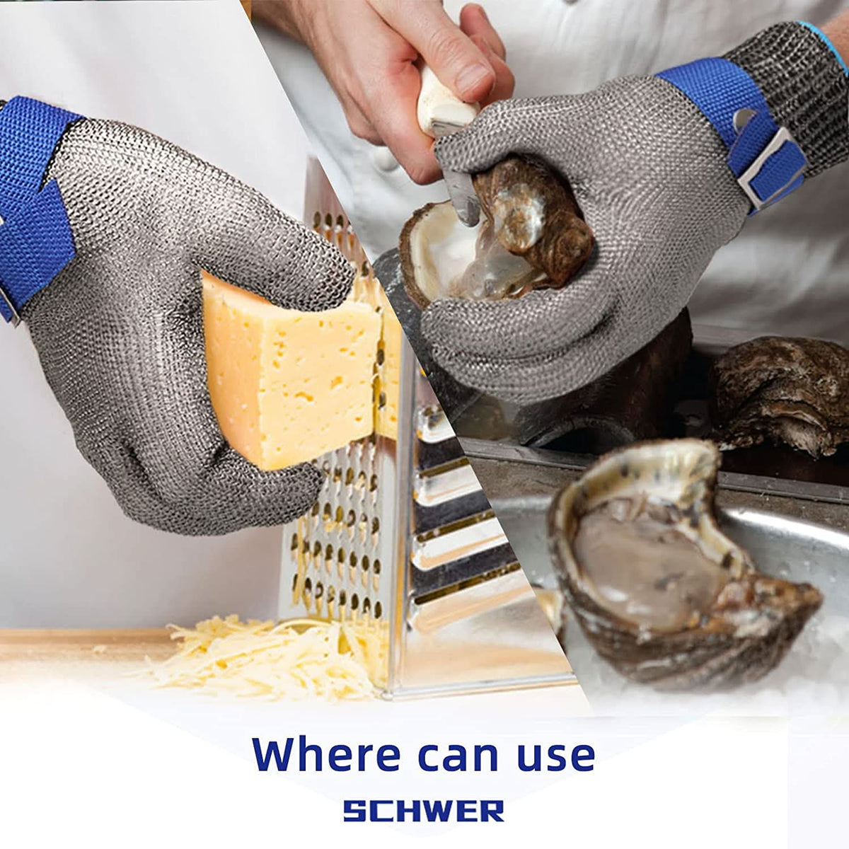 Stainless Steel Cut-Resistant Safety Gloves for Sharp-Tool Tasks, view 4
