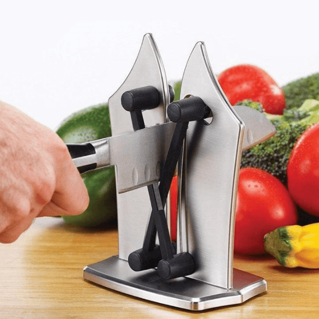 Stainless Steel Knife Sharpener for Straight and Serrated Blades