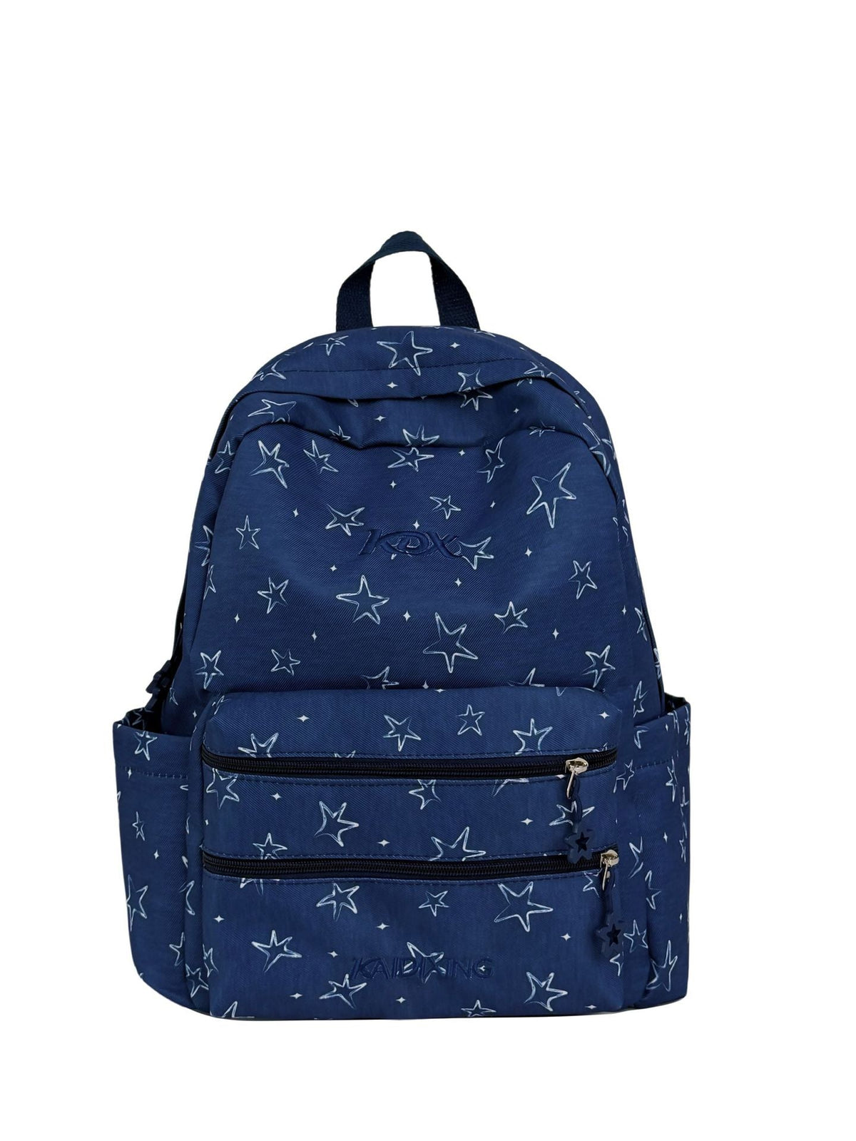 Star-Embellished Fabric Casual Backpack with Padded Straps, view 3