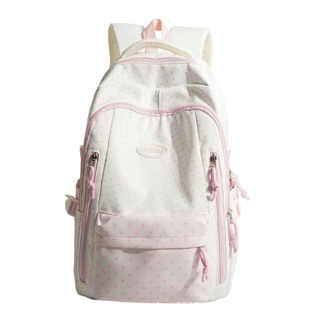 Star Patterned Utility Backpack with Water-Resistant Fabric and Multiple Pockets, view 2