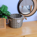 Storage Basket Gray Handwoven Functional | Thrascher