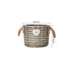 Storage Basket Gray Handwoven Functional | Thrascher