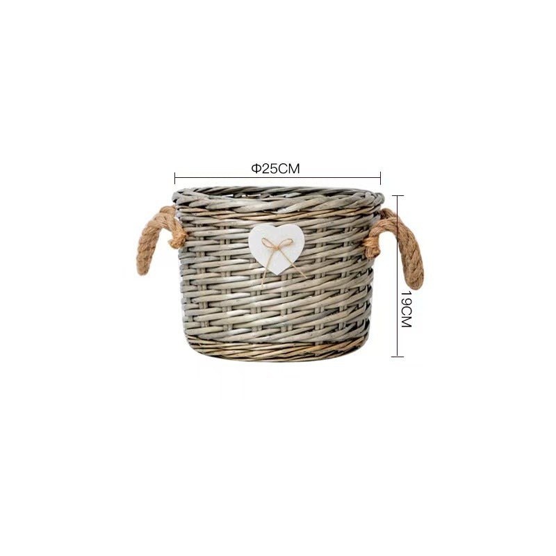 Storage Basket Gray Handwoven Functional | Thrascher