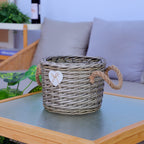 Storage Basket Gray Handwoven Functional | Thrascher