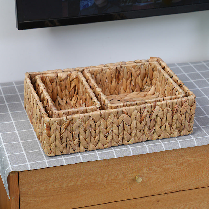 Storage Basket Green Woven Natural Fiber Soft Textile | Thrascher