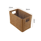 Storage Basket made of Natural Rattan Brown Khaki | Thrascher