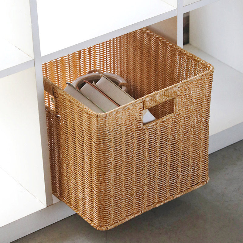 Storage Basket made of Natural Rattan Brown Khaki | Thrascher