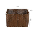 Storage Basket made of Natural Rattan Brown Khaki | Thrascher