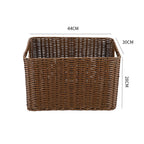 Storage Basket made of Natural Rattan Brown Khaki | Thrascher