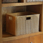 Storage Basket made of Natural Rattan Brown Khaki | Thrascher