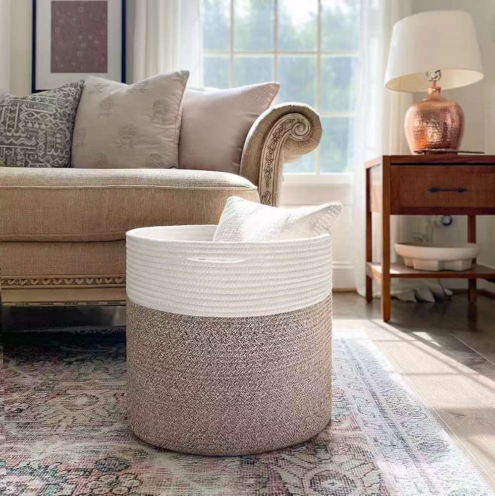 Storage Basket White Flax | Thrascher