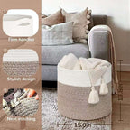 Storage Basket White Flax | Thrascher