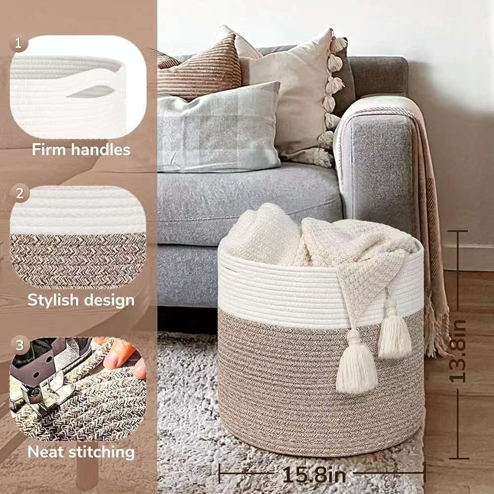 Storage Basket White Flax | Thrascher