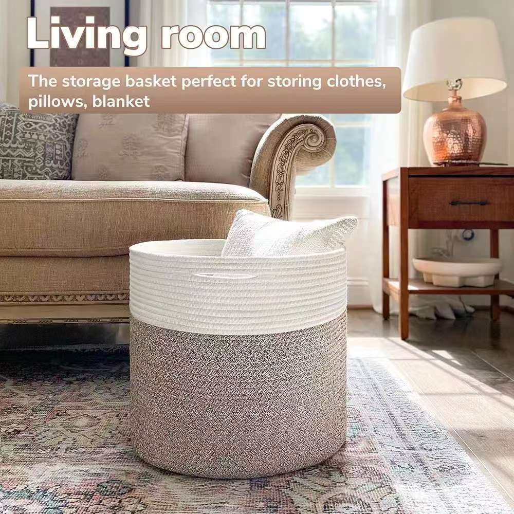Storage Basket White Flax | Thrascher