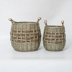 Storage Basket White Green | Thrascher