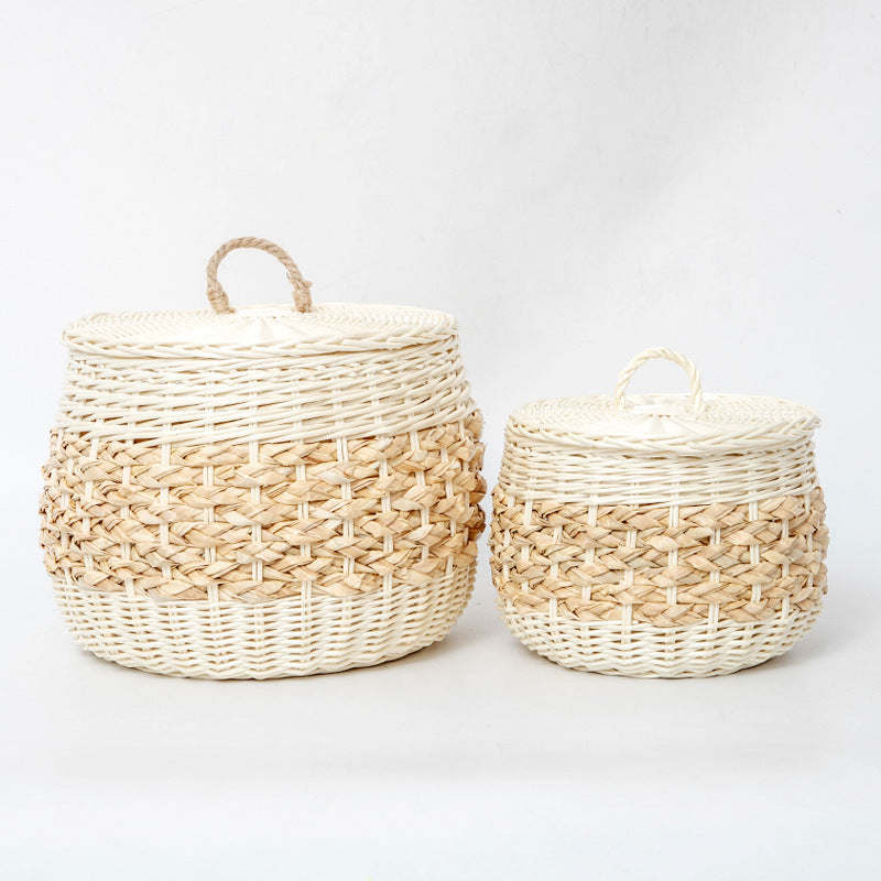 Storage Basket White Green | Thrascher