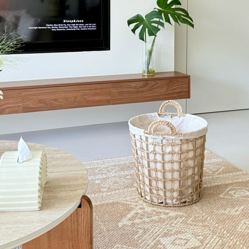 Storage Basket with Decorative Fabric Lining | Thrascher