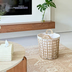 Storage Basket with Decorative Fabric Lining | Thrascher