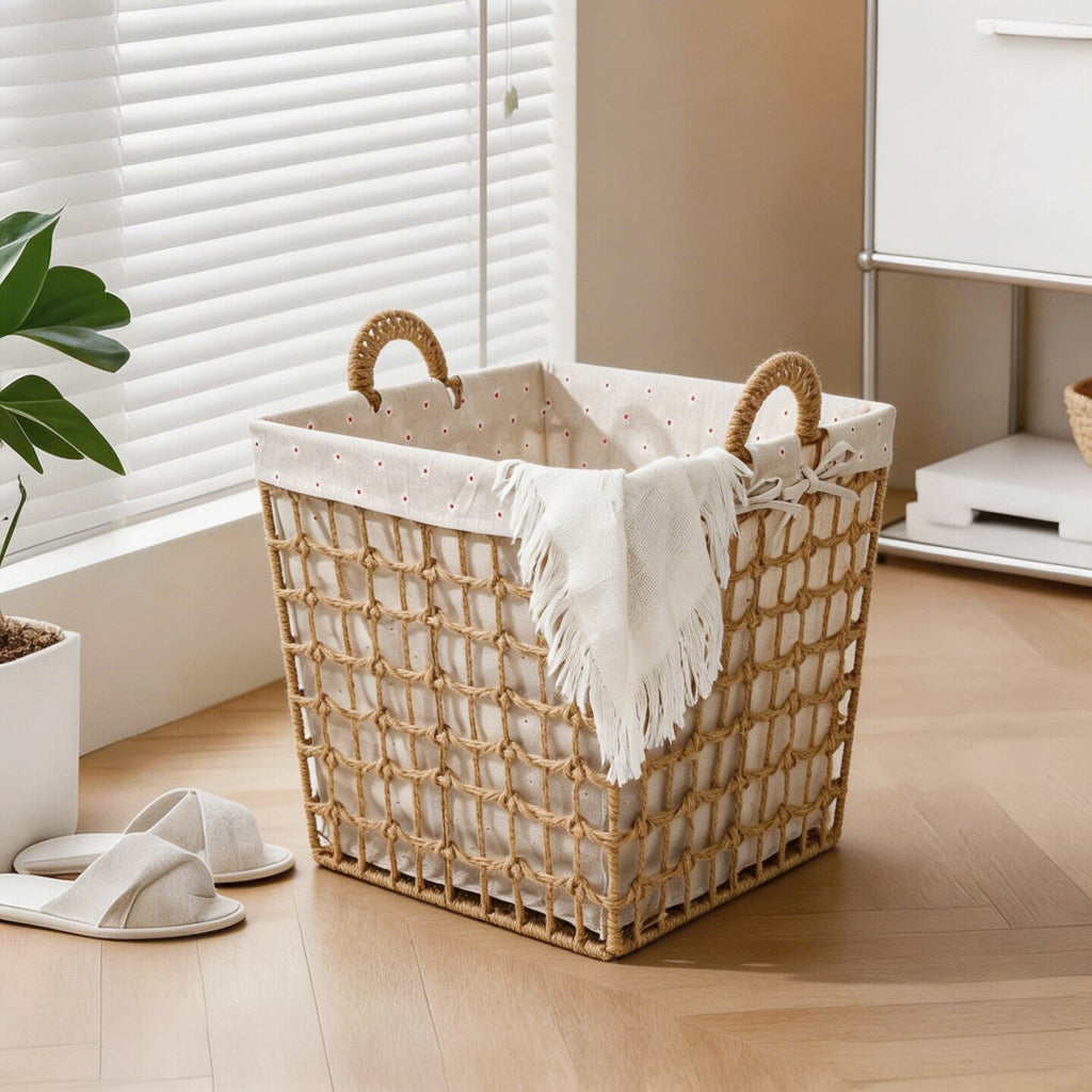 Storage Basket with Decorative Fabric Lining | Thrascher