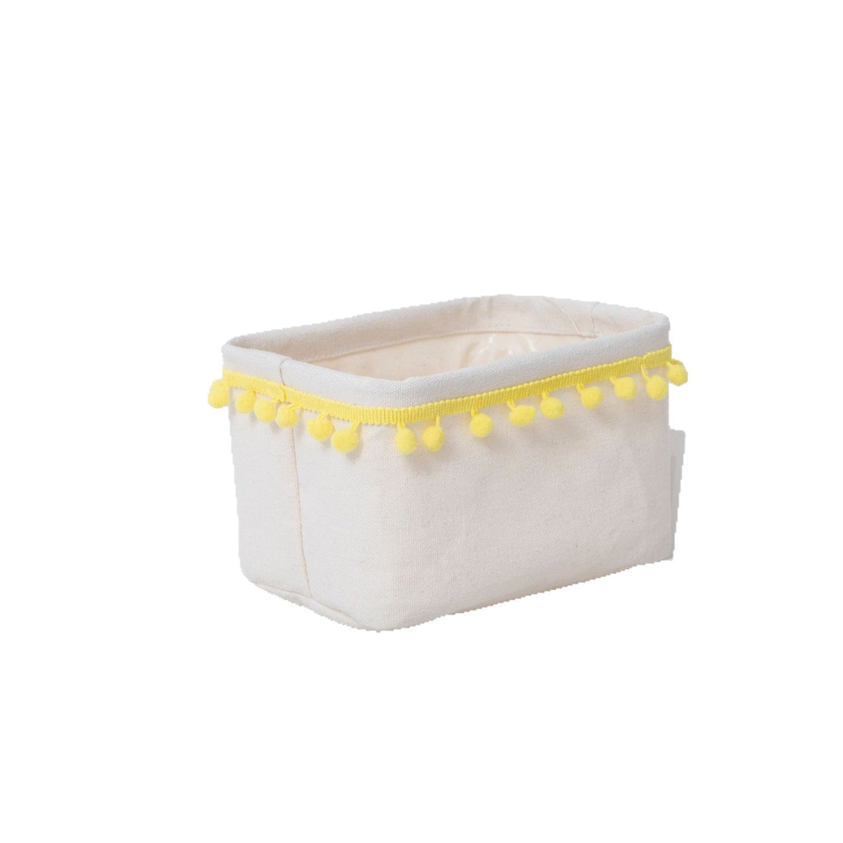 Storage Basket with Decorative Pom-Pom Trim | Thrascher