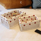 Storage Basket with Decorative Strawberry Fabric | Thrascher